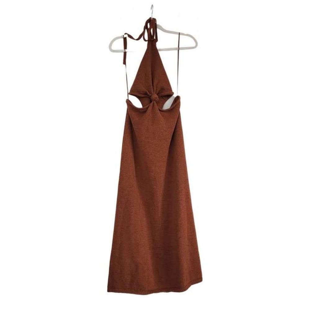 Cult Gaia Serita Maxi Knit Dress Amber Rust Brown S - Picture 13 of 13